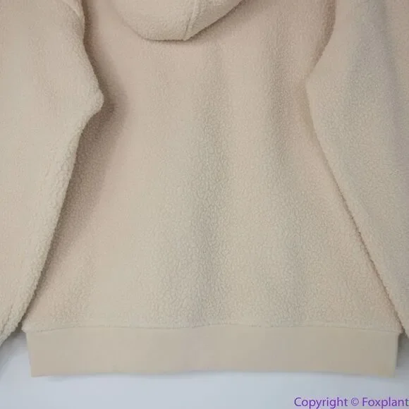 NEW Madewell (Re)sourced‎ Fleece Hooded Zip Jacket, S, NB514 - Picture 9 of 16